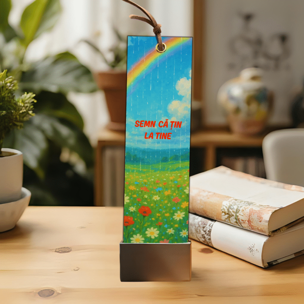 semn de carte model camp flori